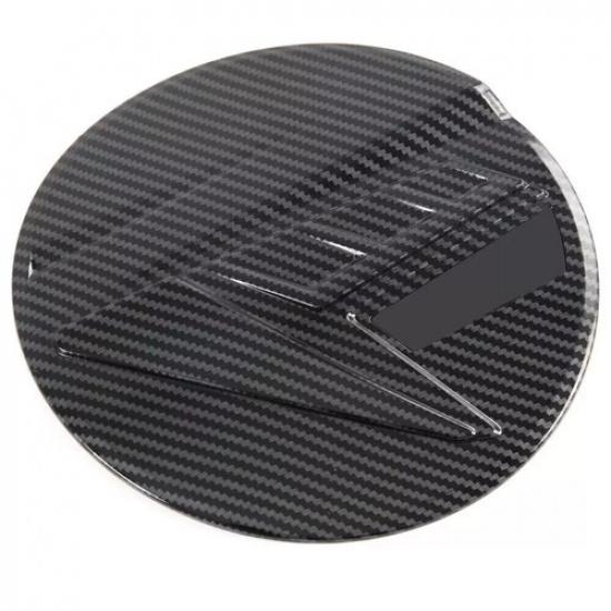Carbon Fiber Car Fuel Gas Tank Cap Cover Trim Fit For Hyundai Elantra -2024