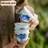 55ml Hand-painted Blue And White Landscape Teacups  Ceramic Tea Mug Chinese Kung Fu Master Cup Small Tasting Teaware Drinkware