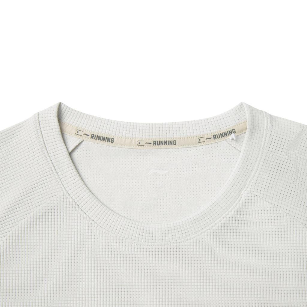 Li Ning Running Series Sports Casual Simple Solid Color Round Neck Pullover Long Sleeve T-Shirt Men Tops Light-Gray ATLV029-4