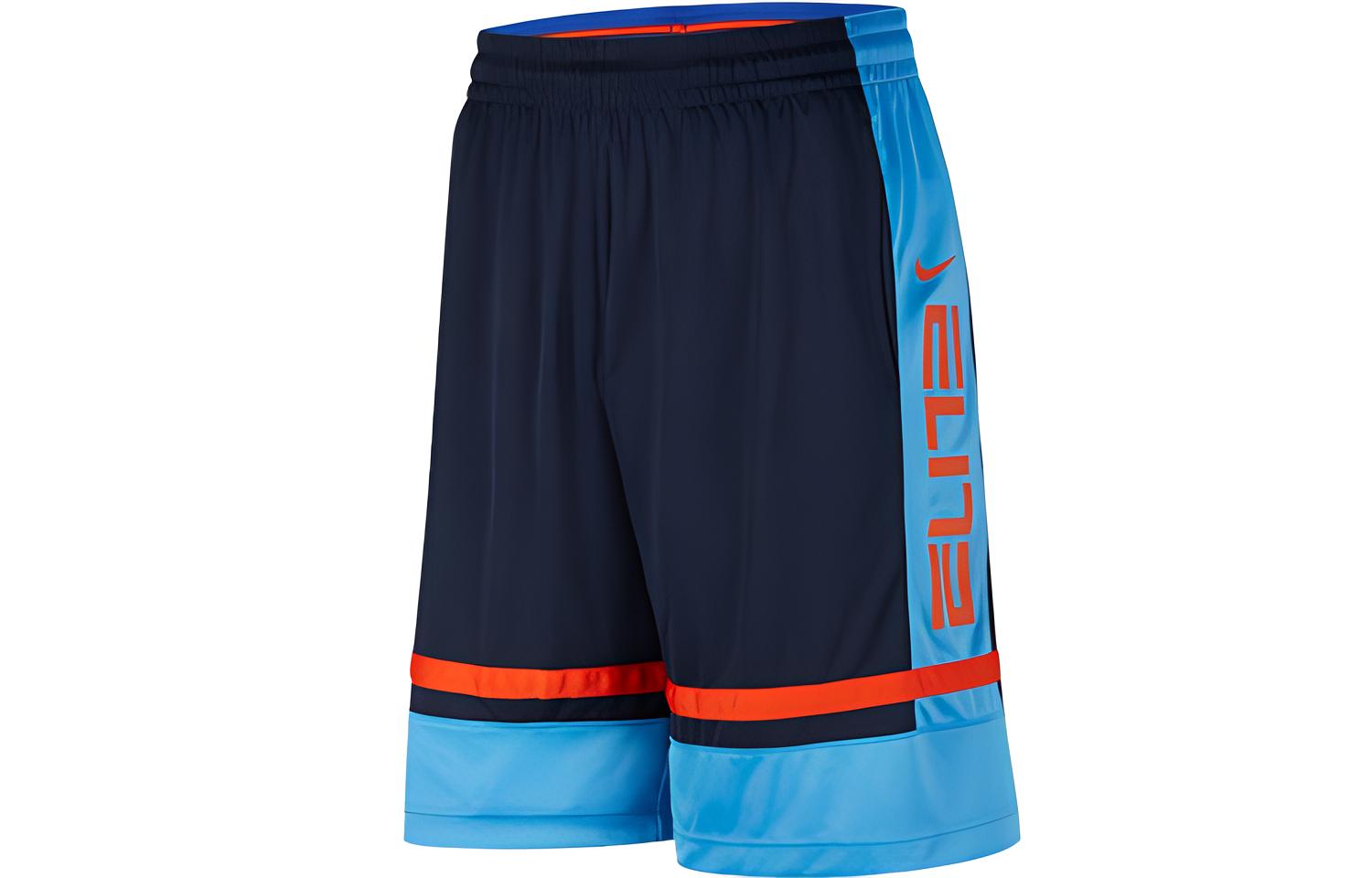 Nike Basketball Shorts Men s Obsidian Color/Coastal Blue/Team Orange CV4889-451 M