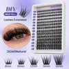 European & American Style Dense Curled Cluster Eyelashes - 30P-80P Pack