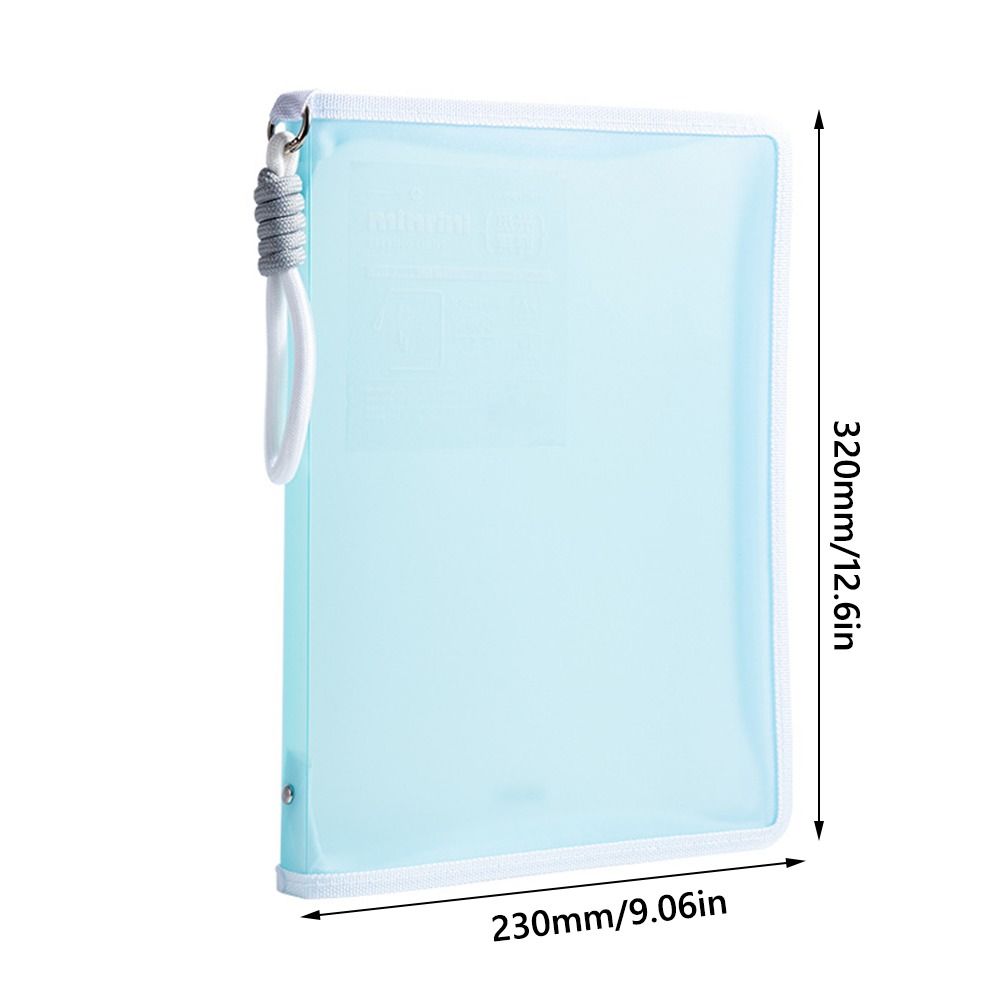 Transparent Colored File Bag A4 Zipper Handbag Gifts Test Paper Storage Bags