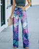 Plus Size Women's Casual Wide-Leg Faux Jeans