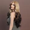Women's  Simulation Wig 13*4 Lace Front Wig Ombre Blonde Body Wavy Beauty Decoration  Kanekalon Wig