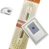 Portable Travel Cribbage Board Game Set Includes Storage Space 1 Deck 6 Pegs of Cards and Instructions Classic for Family Fun and Entertaining