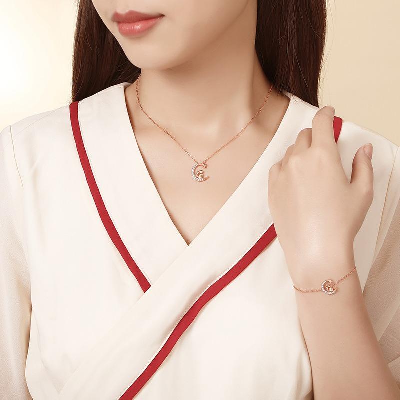 Chinese Twelve Zodiac Signs Pendant Necklace For Women Fashion Chinese Style Clavicle Chain