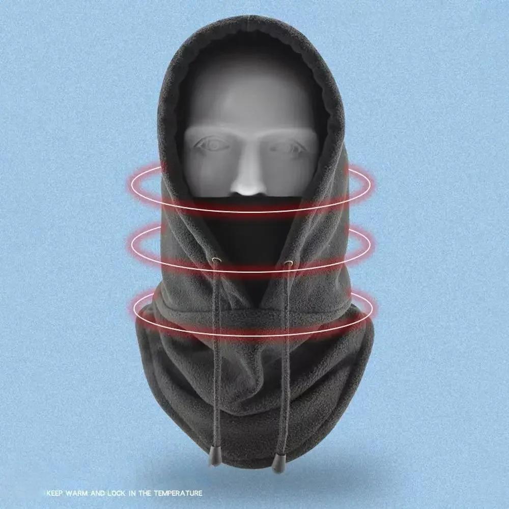 Warm Fleece Balaclava for Men Women Winter Face Mask Neck Warmer Hooded Cap Windproof Thermal Head Cover Beanies Bandana