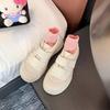 [Shei Su Yinyin] Soft Cute Cute~ Round Head Velcro Biscuits Platform Casual Shoes Women's Little White Shoes Board Shoes