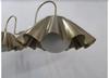 Mid Century 2 Metal Shade Wall Sconce Raw Brass Wall Lamp Fixture