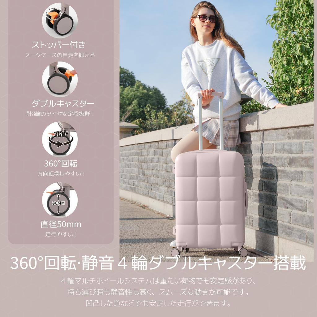 Farger og Liten med Krok Stille Dobbel TSA Søt og Stilig for og Forretningsreiser [BTM] [Ny Tilgjengelig] Håndbagasjekoffert, Ultralett,