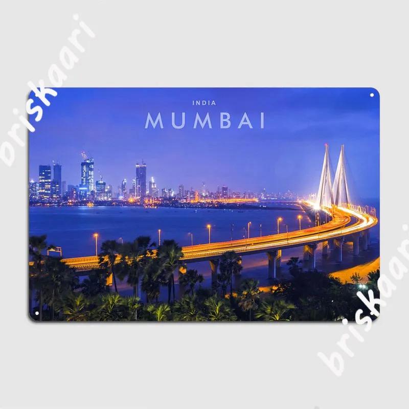 Mumbai India Metal Sign Wall Decor Customize Mural Wall Mural Tin Sign Posters 20X30CM