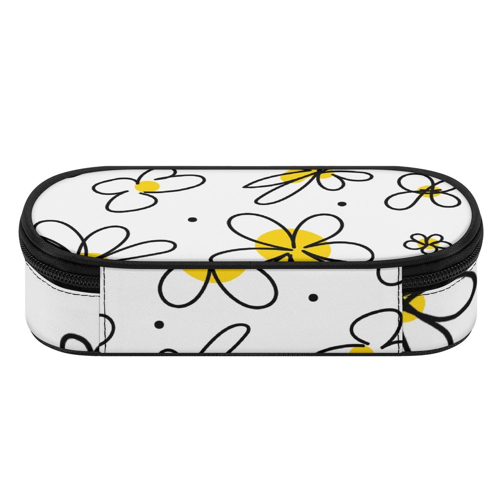 Pencil Pouch Spacious Storage 300D Polyester Secure Zipper with Main Compartment Mesh Pocket and Pen Slots for Everyday Study