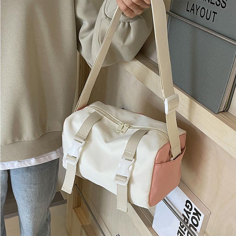 

Toast Bag: 2024 Spring Minimalist Versatile Crossbody Pillow Bag білий/рожевий