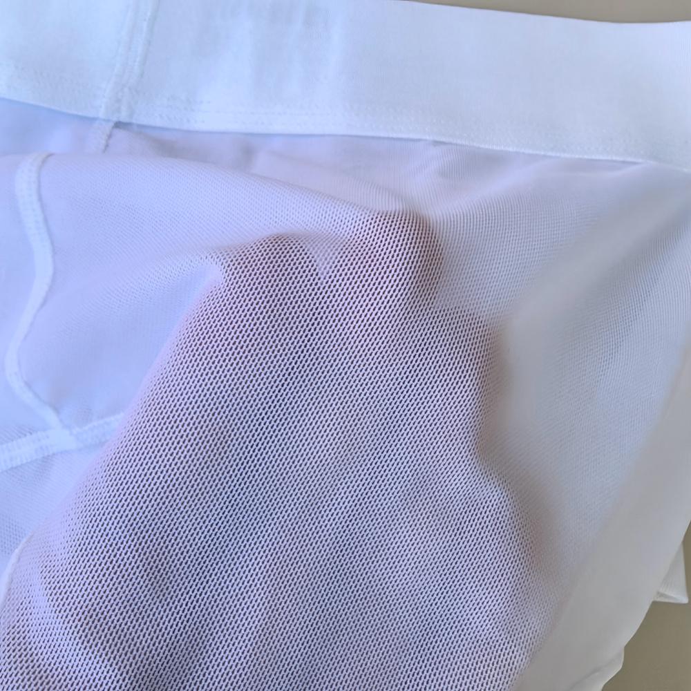 Boxer JOCKMAL da uomo, in mesh ultrasottile, traspirante, semi-trasparente, sexy, a vita bassa, tinta unita, casual, da indossare tutti i giorni, pantaloncini da allenamento