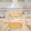 Bamboo Woven Fruit Basket Serving Trays Decor Food Storage for Home Kitchen Picnics Vegetable Storage Snack Organizer Stand