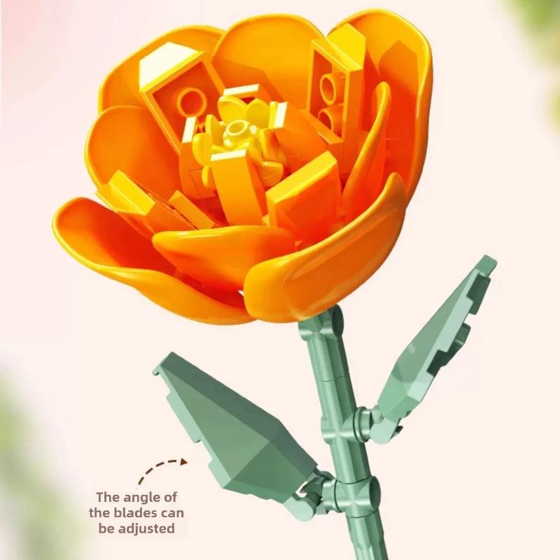 

Горшечные культуры цветы строительные блоки кирпичи DIY растения игрушки Рождественский подарок для девочек взрослых детей симулятор милые настольные украшения