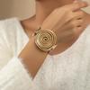S/Round Shape Irregular Wide Bracelet Wave Opening Retro Hand Ring Zinc Zinc Alloy Wide Opening Bangle  Gift
