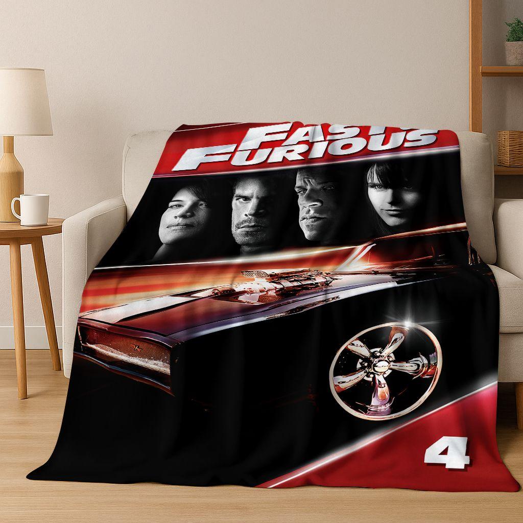 Fashion Fast & Furious X Dominic Art Flannel Blanket,Cozy Soft Throw Blanket for Home Bedroom Bed Sofa Picnic Cover Kid Gift