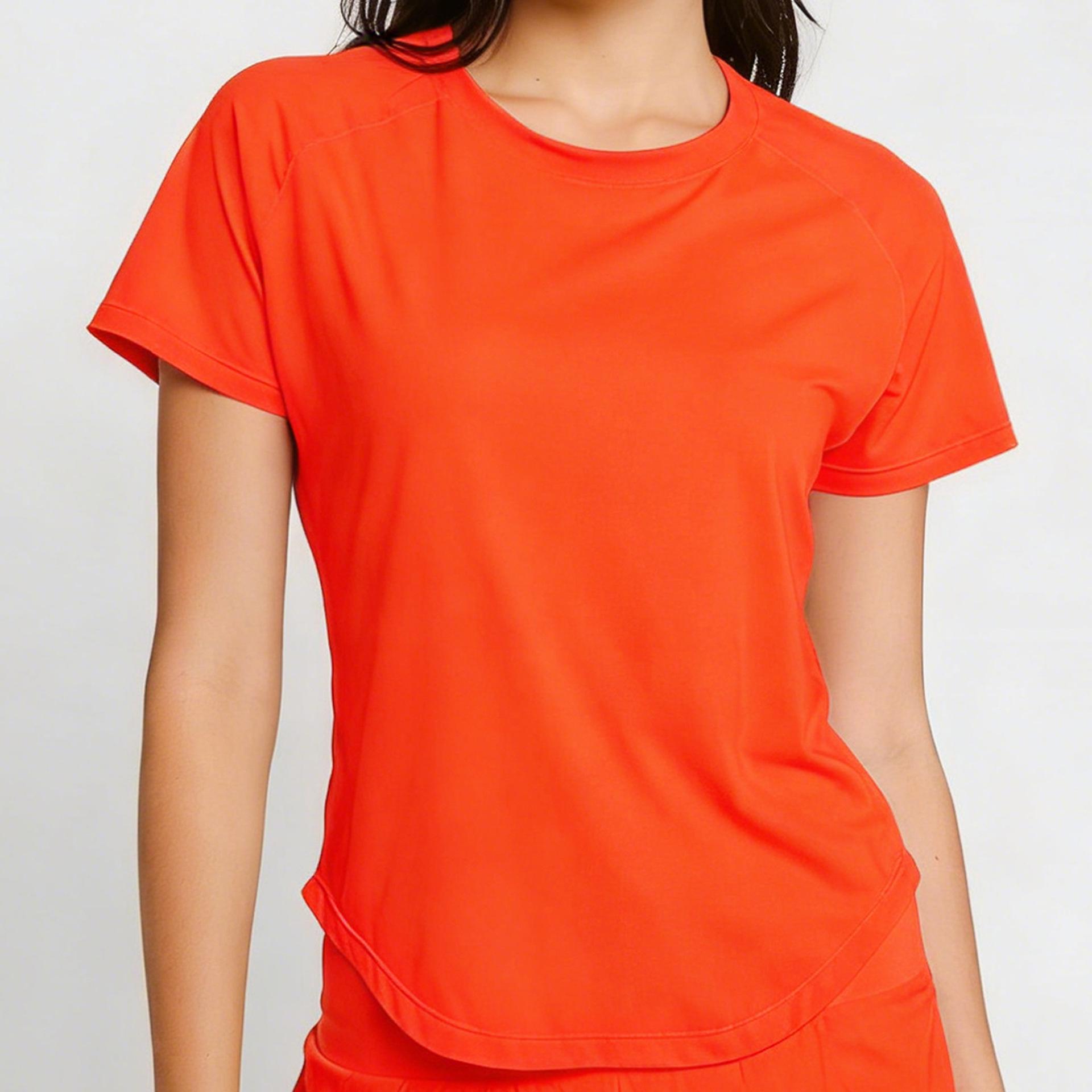 

Professional Raglan Yoga Set: Summer Quick-Dry Short-Sleeve T-Shirt, Pants, and Bare-Feel Sports Top M