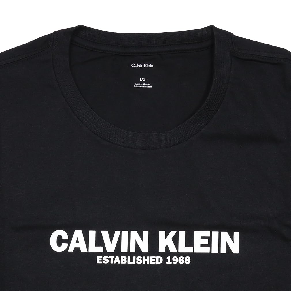 Size Ck073 [Calvin Klein] Men's Short-Sleeve T-Shirt, L, Black, [Item]