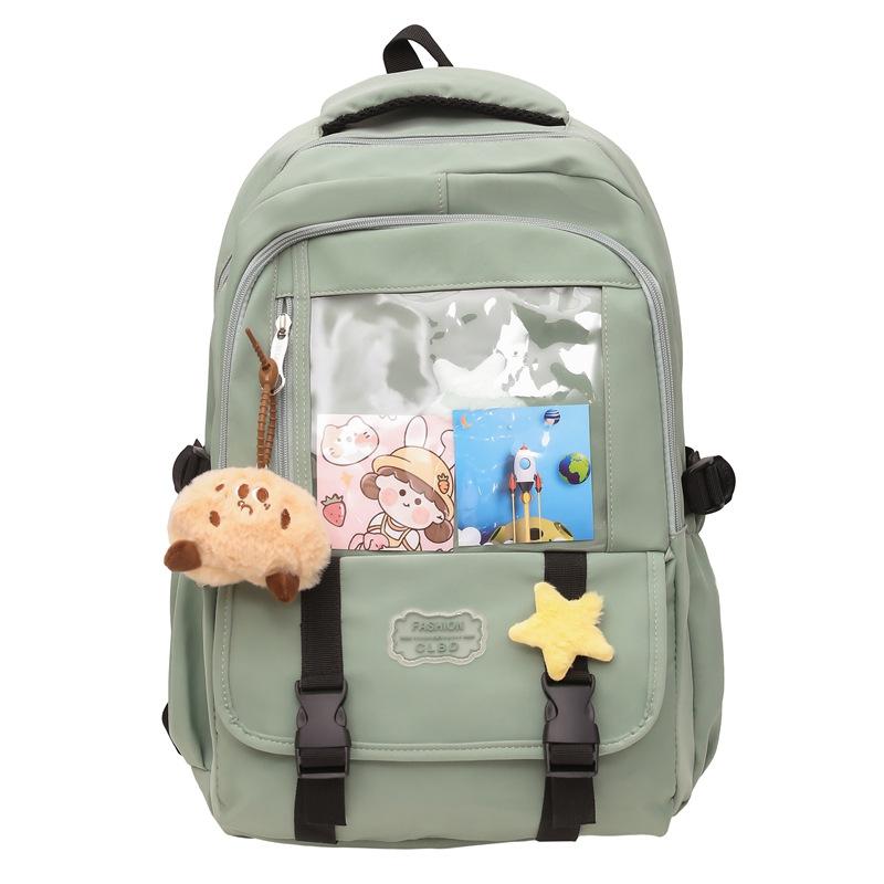 New small fresh backpack nylon large capacity junior high school student schoolbag high value casual backpack
