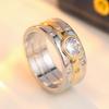 Vintage Inleg Wit CZ Damesring Etnisch Tweekleurig Geometrisch Dagelijkse Slijtage Feest Sieraden Jubileum Cadeau