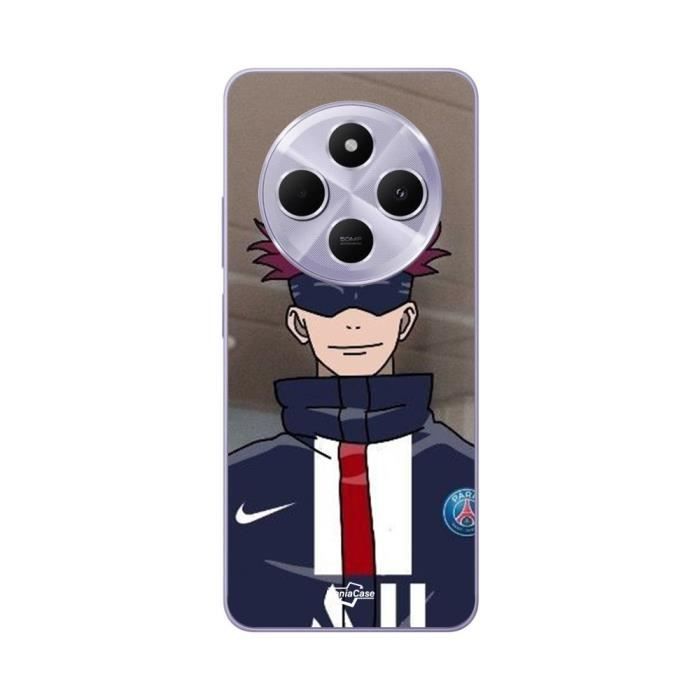 Coque - MANIACASE - Xiaomi Redmi 14C - Noir - Paris Saint Germain anime - Souple