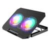 Colored Lights Notebook Riser RGB Two Fans Laptop Stand Holder  Office/Home Use