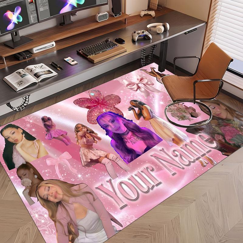 Custom Name Crystal Velvet Rug,Ayliva Comfortable Anti Slip Floor Mat For Room Decoration