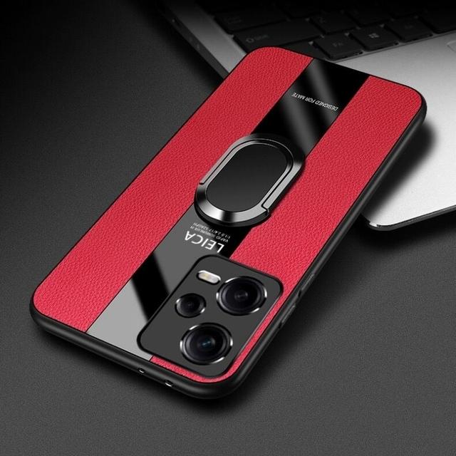 Custodia Xiaomi Poco F5 Con Specchio E Magnetica - Flip Cover In Pelle Confezione Regalo - Viola