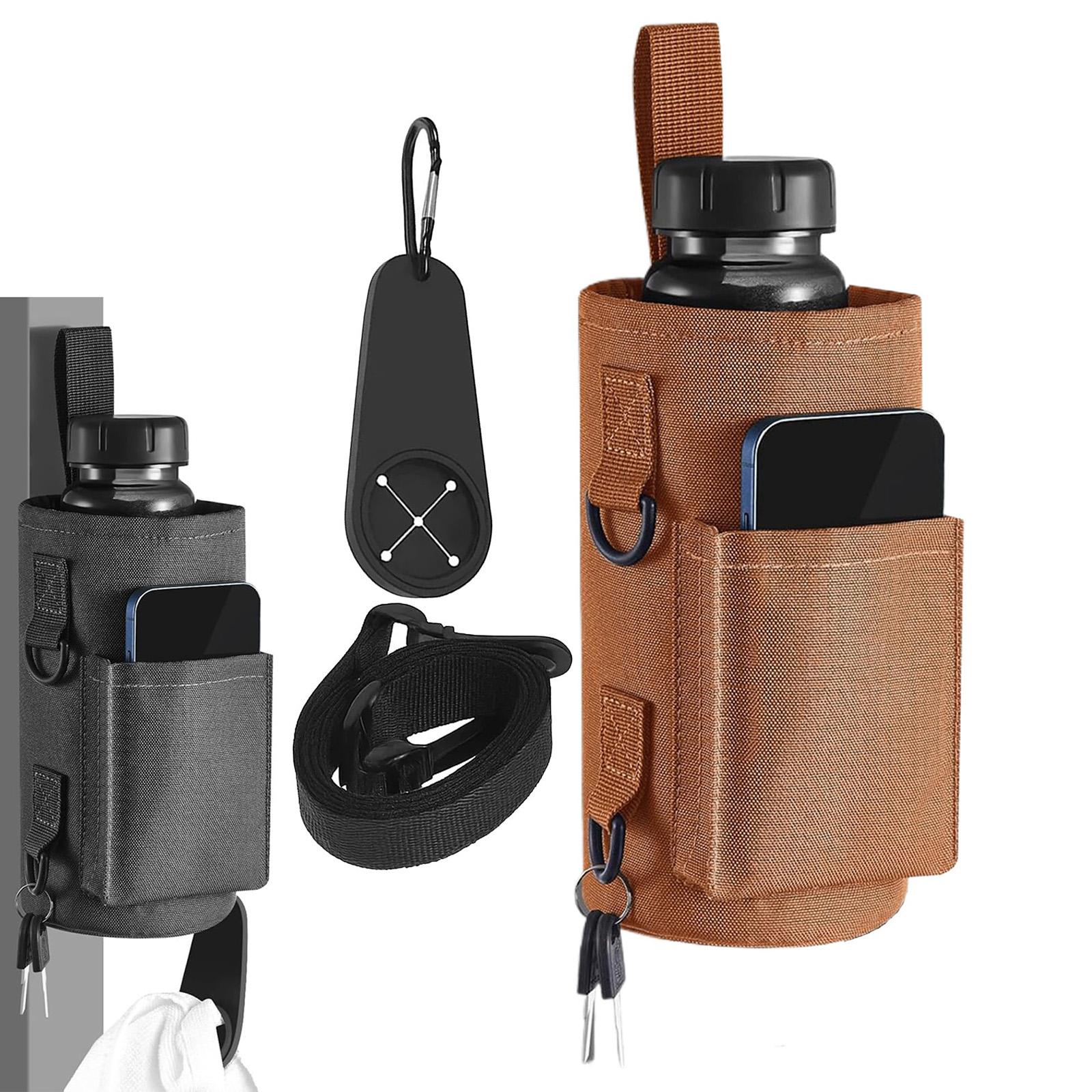 

Magnetic Gym Bag Waterbottle Holder, With Transparent Phone Pouch And Adjustable Straps, Securely Attaches To Gyms Equipment One Size кавовий