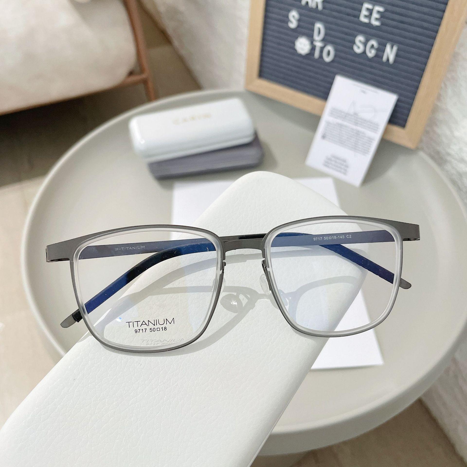 

Denmark Designer Replica Retro Square Pure Titanium Frames Acetate Ring Eyeglasses Man Woman Screwless Glasses Business Eyeglass прозрачный