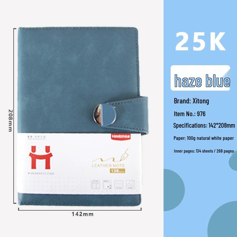 Xitong 976 Premium Faux Leather A5 Notebook - Thick, Ink-Proof Business Diary with Page Numbers