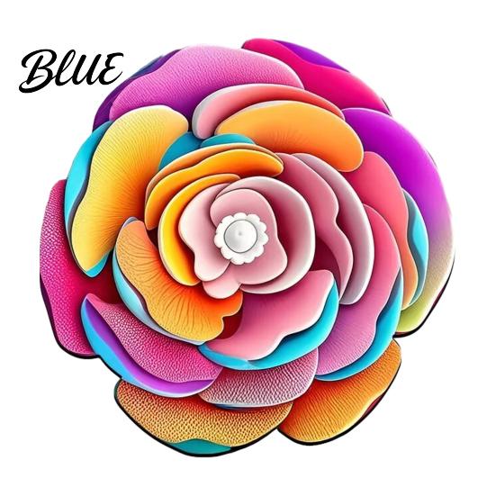 Realistic Decorative Rug Shape Entrance Absorbent Non-Slip Bath Mat 3D Flower Floor Three-dimensional for Living