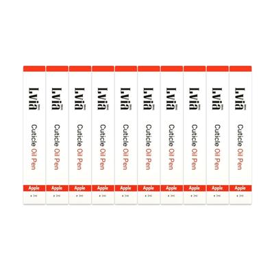 Lvia - Aceite para cutículas (manzana, 3 ml, 10 unidades)