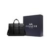 Coach Gotham 39 Flap Pebble Grain Leather And Refined Calfskin Laptop Briefcase Large Men Briefcase Black C5318-JIBLK