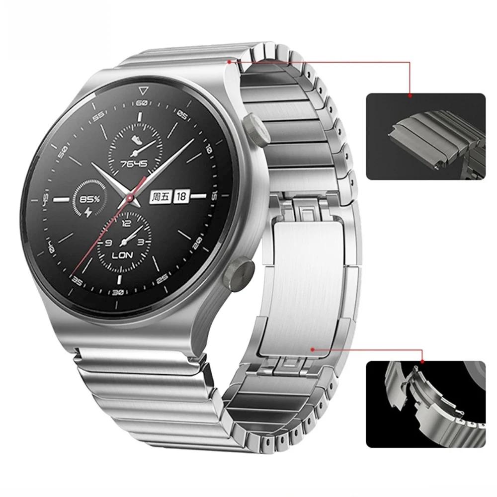 

Men Stainless Steel Bracelet for Huawei Watch GT5/4 46mm GT5/3Pro 46mm Luxury Metal Strap for HUAWEI Watch 4/4Pro Ultimate Band For Huawei 4Pro срібний