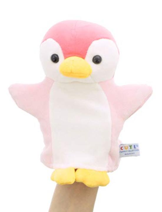 PUPPET COLLECTION MARINE Baby Penguin Hand Puppet Pink Kids