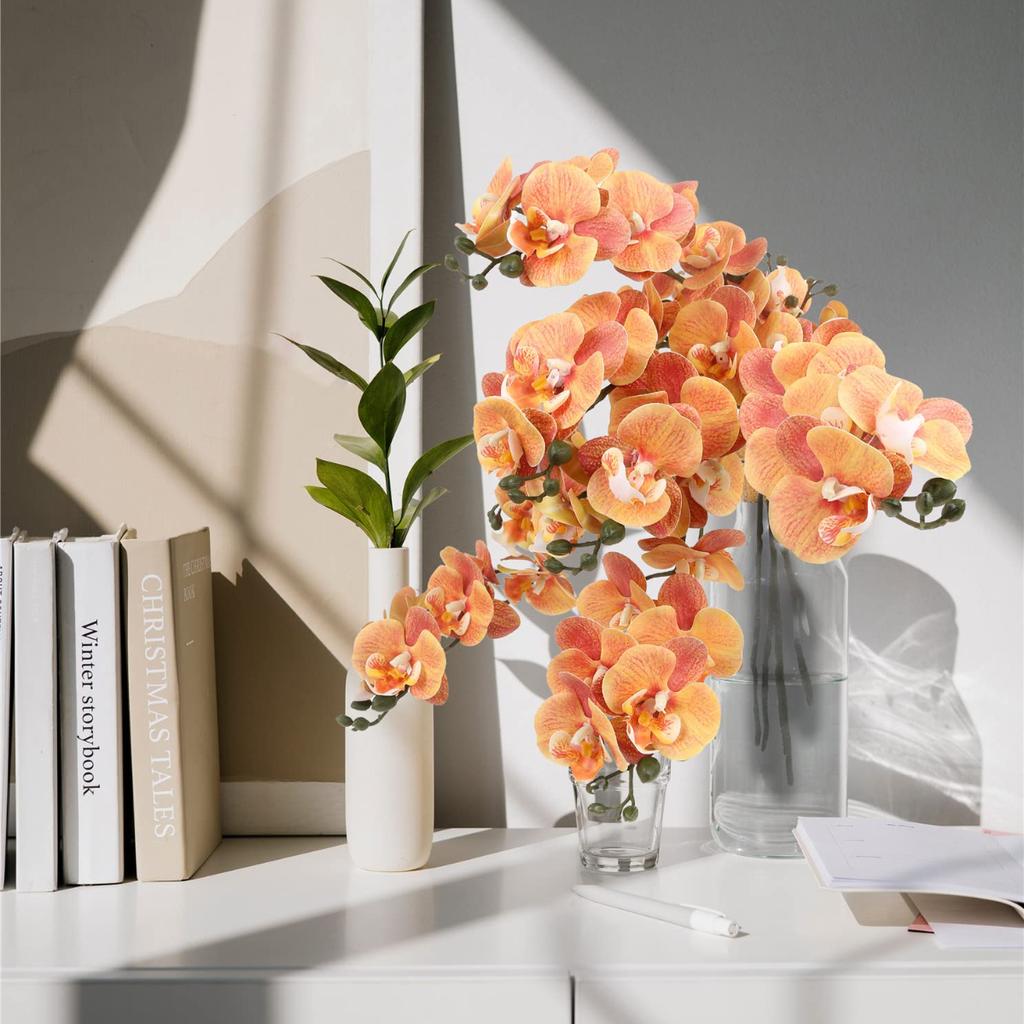 6 sztuk orchidea Phalaenopsis sztuczny kwiat 61cm sztuczna orchidea prawdziwy dotyk lateksowe sztuczne storczyki sztuczna orchidea fałszywa orchidea dla Home Office dekoracje ślubne