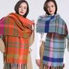 New Luxury Cashmere Women Plaid Scarf Winter Warm Shawl And Wrap Bandana Pashmina Long Tassel Female Foulard Thick Blanket