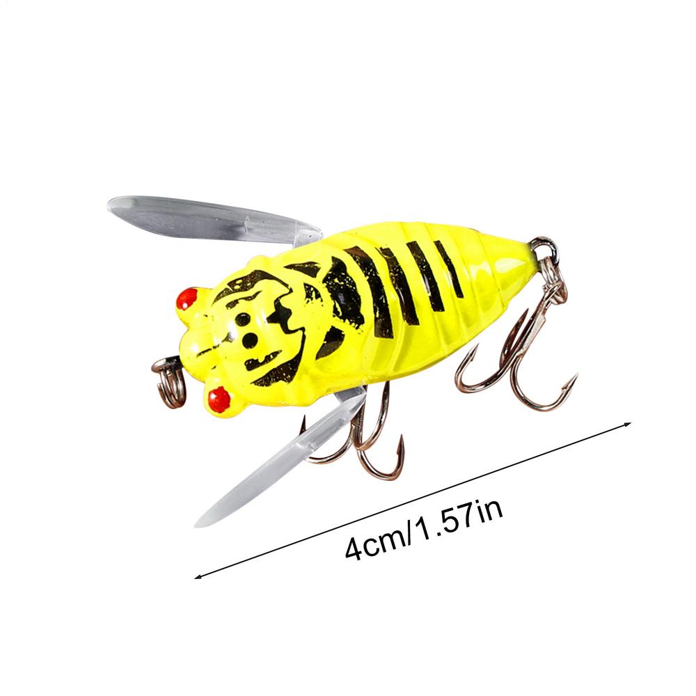 4cm/5.5g Cicada Lures for Fishing Realistic Cicada Hard Fish Lure Fishing Cicada Bait Fishing Bait Lures Fishing Topwater Lure