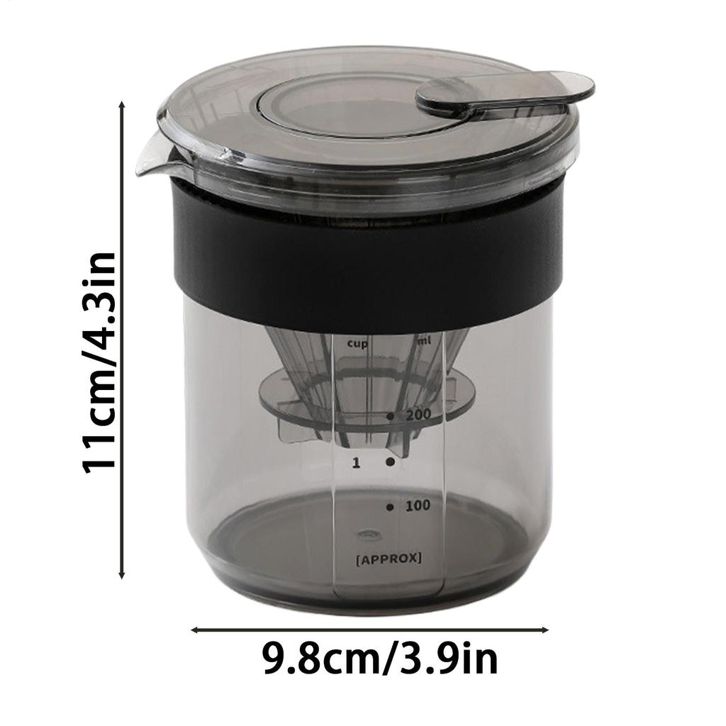 Pour Over Coffee Maker Three in one hand brew coffee pot Reusable Dripper portable coffee pot with Scale for RV Living Vacation