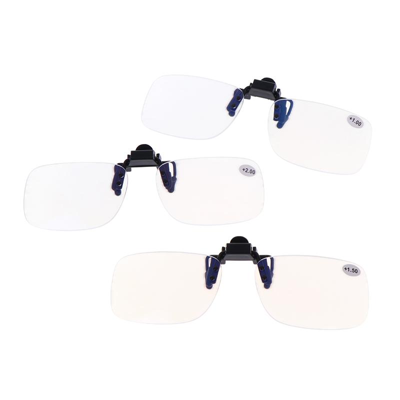 Ultra-Light Clip Presbyopic Glasses Rimless Flip Up Down Reading Glasses With Clip Optical Lenses Magnifying Glasses For Reading