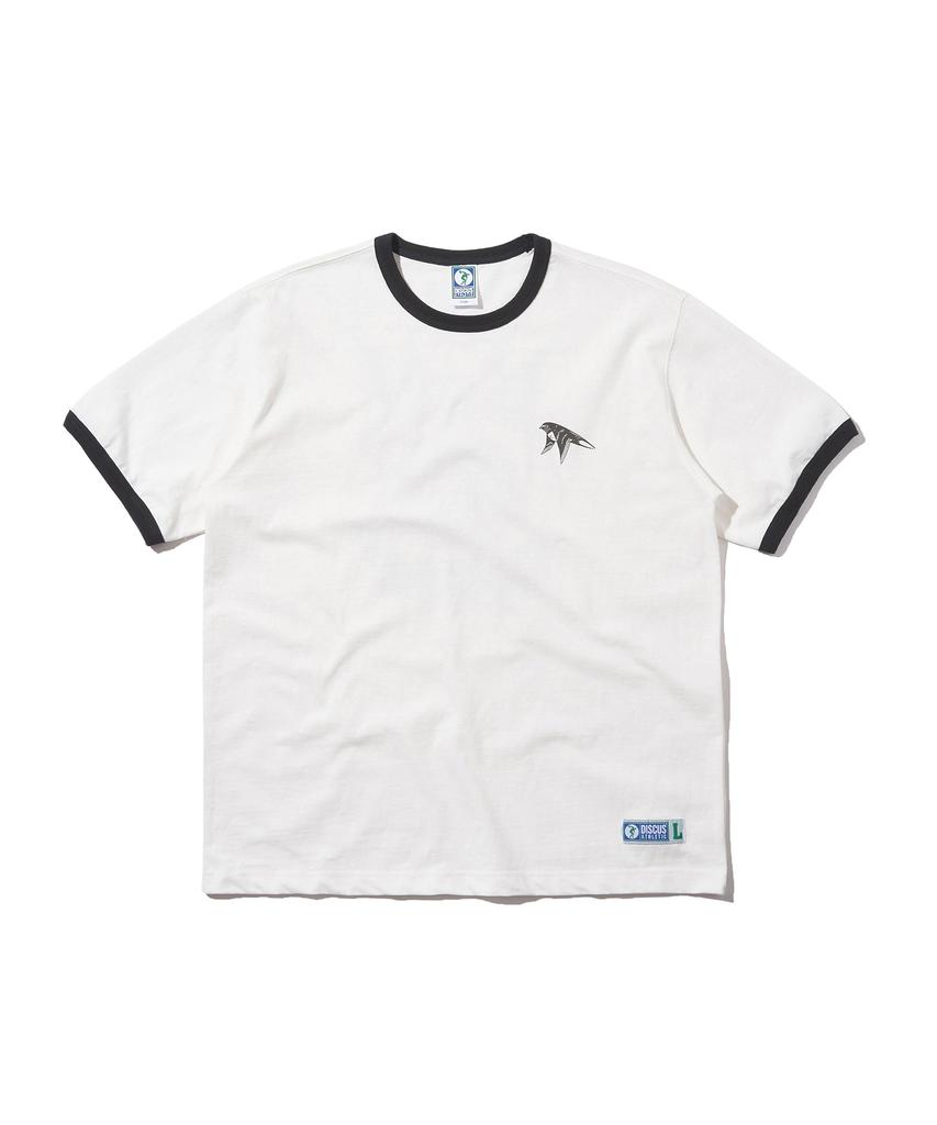 DISCUS ATHLETIC Jeebi Dabang Compilation 2024 Lineup Ringer T-Shirt Off-White