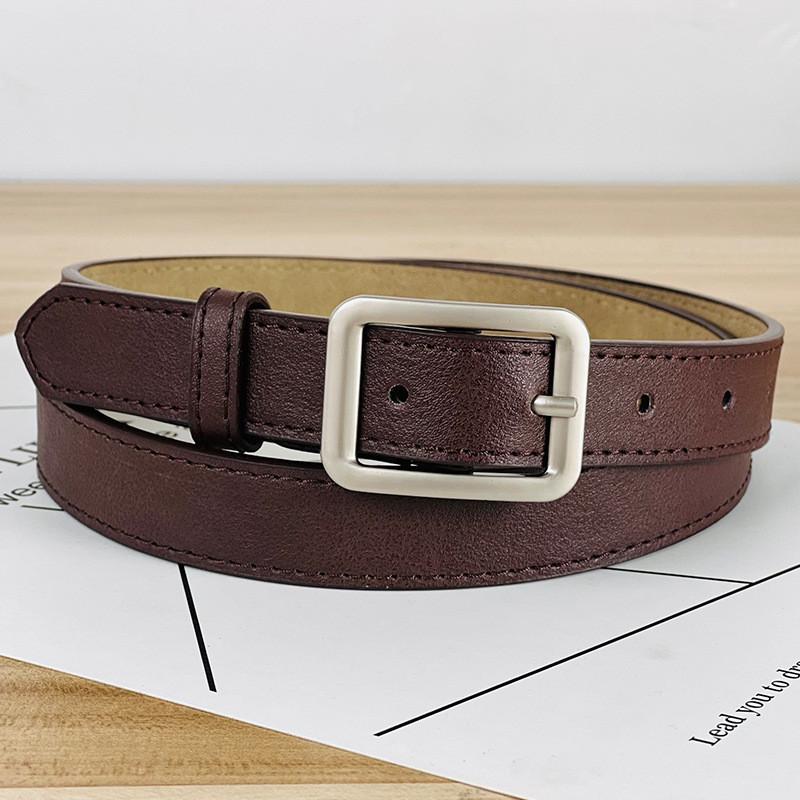 Simple Fashionable Womens Belt Metal Pin Buckle Outdoor Casual Belt Waist