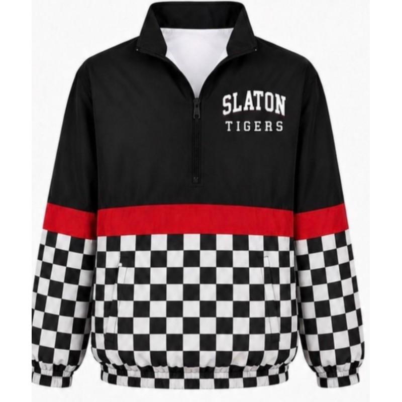 Womens Streetwear Zip-Up Stand Collar Sweatshirt 3D Digital Print Loose Fit Casual Top