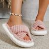 Slippers Women, Four Seasons Indoor Home Shoes, Soft Bottom Home Outside Slippers, Thick-soled Slippers, Cotton Slippers