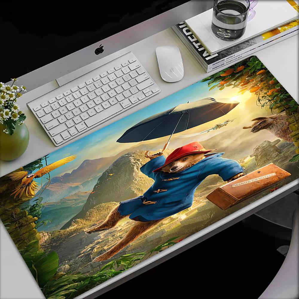 Paddington Bear Theme Mouse Pad, Non Slip Rubber Base, Multifunctional Office & Home Decor, Perfect for Workspace Personalization.