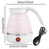 Folding Electric Kettle Foldable 1.2L Lightweight Compact Silicone with Separable Power Cord Small