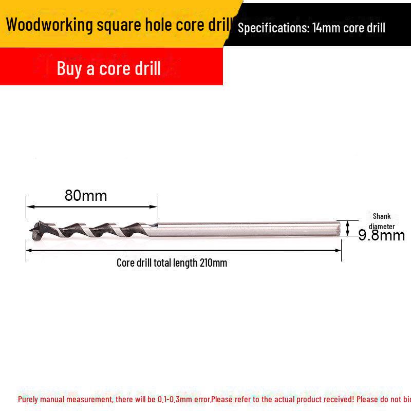 Wiertło do otworów kwadratowych w stolarce - wiertło ze stali łożyskowej do precyzyjnych otworów kwadratowych, dziurkowania i wykonywania otworów pod kątem.
